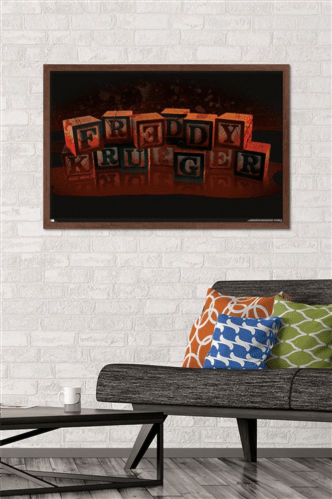 A Nightmare on Elm Street - Blocks Wall Poster, 22.375" x 34", Framed