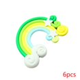 thumbnail image 2 of justharion 6pcs Rainbow Decoration Candy Color Stars Clouds Soft Pottery Rainbow DIY, 2 of 3