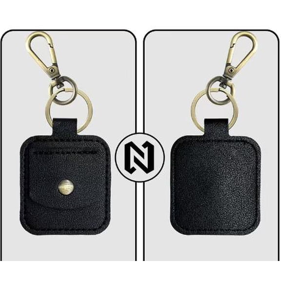 LOLIPPYY Black PU Wallet Keychain Purse, 1 Pack - Compact and Stylish for Everyday Use