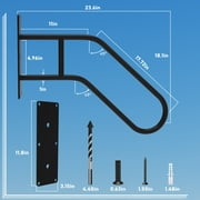 Wall Mounted Handrail for Outdoor Steps, Standing Grab Bar Stair Handrail,(28.7)