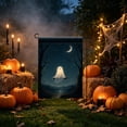 thumbnail image 5 of QISIWOLE Halloween Garden Flag, 18x12in Ghost Moon Waterproof Yard Banner for Outdoor Decor, 5 of 6