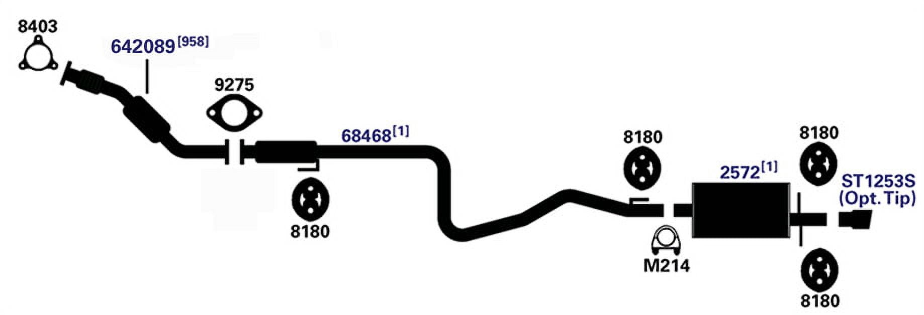 AP 68468 Exhaust Pipe Fits select: 2006-2011 CHEVROLET HHR, 2005-2008 CHEVROLET COBALT