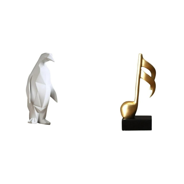 Escultura Musical De Resina Con Forma De Pingüino, Figura Coleccionable Creativa, Adorno Decorativo, Centro De Mesa, Regalo De Inauguración De La Casa, Estatua