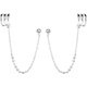 thumbnail image 1 of Pendientes de plata de ley 925 YONGSHENG con cadena para mujeres adolescentes y niñas oruga A-plata, 1 of 5