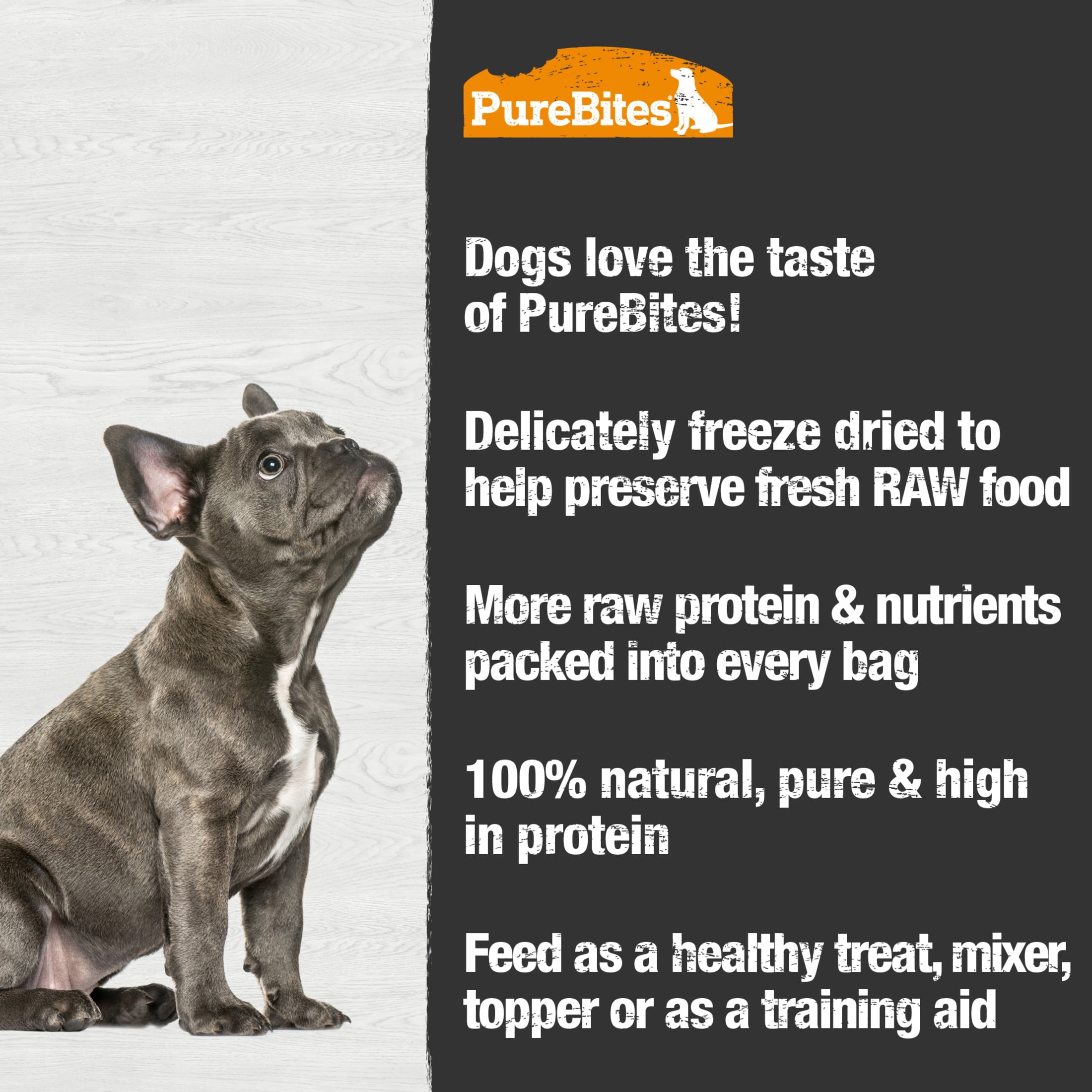 PureBites Duck Freeze Dried Dog Treats, 1 Ingredient, 2.6oz