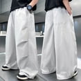 thumbnail image 4 of CONROSES Kids Boys Casual Pants Wide Leg Baggy Pant for Child Solid Elastic Waist Cozy Jogger Trousers with Pockets, 4 of 9