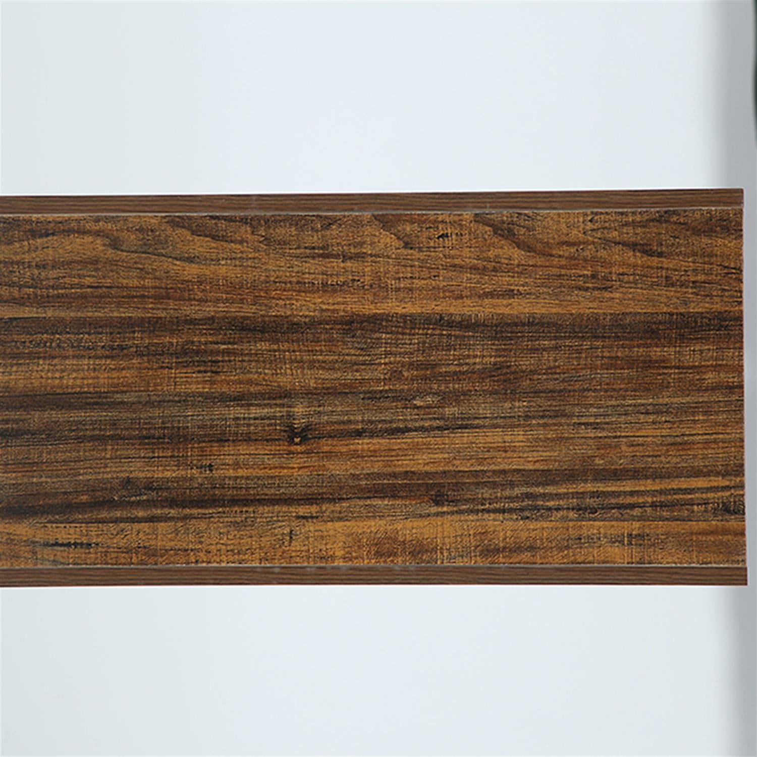 Demi Bonn 63" Console Table, Farmhouse Wood Sofa Table 2-Tier Entryway Table, Foyer Display Table, Brown