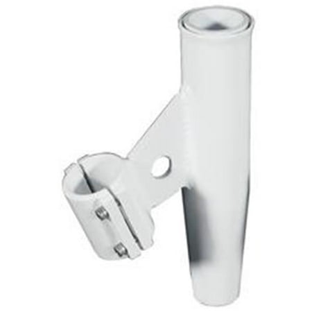 2.37 in. O.D Aluminum Pipe Lees Clamp-On Vertical Mount Rod Holder White