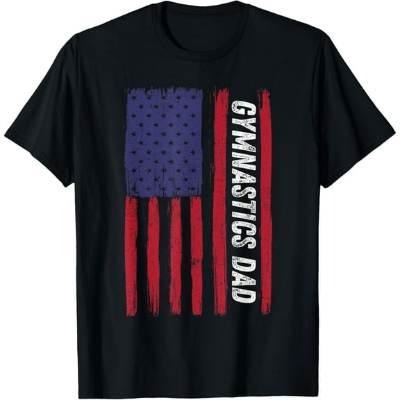 Patriotic Sports American USA Flag Gymnastics Dad Team Gear T-Shirt mens t shirt，black，women，funny，misfits，men，journey