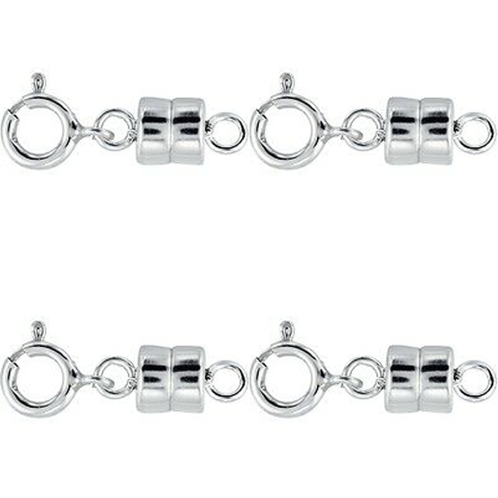 4 - NEW SOLID .925 Sterling Silver Barrel Magnetic Converter Necklace Clasp
