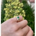thumbnail image 5 of Dreamofdazzles Jewels 2.00 Ctw Princess Cut Emerald And White Diamond Wedding Anniversary Band Ring 14K Yellow Gold Plated 925 Sterling Silver 925 Sterling Silver -8, 5 of 5