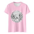 thumbnail image 5 of DHFJKG Disco Party T Shirts For Women Short Sleeve Crewneck Loose Fit Soft Graphic Tee Summer Fashion Outfits Lightweight Leisure Tops, 5 of 5