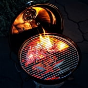 Slow N Sear 18” Black Charcoal Kettle Grill with Patented Charcoal Basket for 2-Zone Cooking & EasySpin Grate