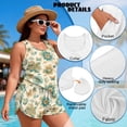 thumbnail image 6 of Xoenoiee Boho Mandala Flower Print Blouson Tankini Swimsuits for Women 2026 Tummy Control Two Piece Bathing Suits with Sporty Pockets Swim Shorts, S, 6 of 7