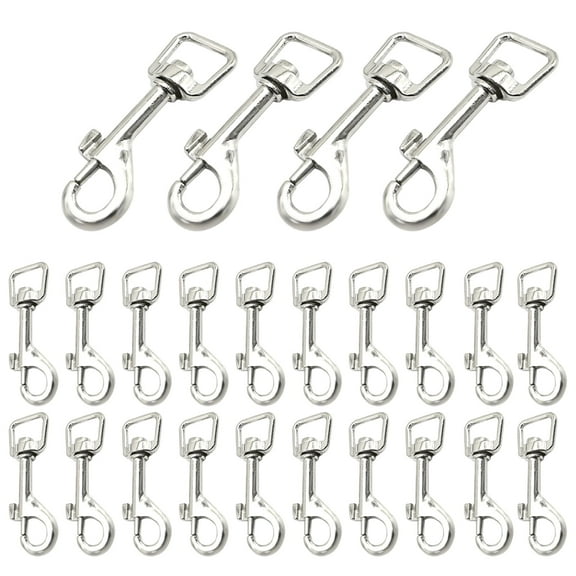 24 Pcs Swivel Snap Hooks, Heavy Duty 2.76 inch Flag Hooks, Single Ended Clip Hooks, Swivel Eye Bolt Snap Clips for Use with Rope Chain Straps