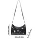 thumbnail image 2 of Bolso de mano floral para mujer bolso de mano pequeño con encaje costura 2023 bolso de mano de cuero PU para mujer, 2 of 9