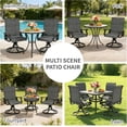 thumbnail image 6 of Patio Swivel Chair Set of 4, High Back Textilene Patio Chairs, Swivel Dining Chairs for Outdoor – 360° Swivel Rocker Chair, All-Weather Metal Frame for Porch, Garden, Deck, Poolside (Gray, 4PC), 6 of 8
