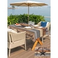 thumbnail image 6 of 60x120 Inch Outdoor Tablecloth with Umbrella Hole Zipper Rectangle Texas Star Vintage Rectangular Tablecloths Outside Waterproof Berry Grey Blue Brown Wooden Patio Table Cloth Cover for Picnic Party, 6 of 8