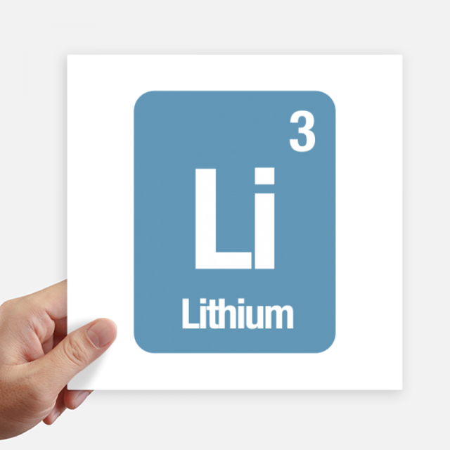 Li Lithium Élément Checal Science Autocollant Tags Mur Image Ordinateur Portable Décalque Auto-Adhésif