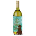 thumbnail image 1 of ""Caroline'S Treasures Bb4181Literk Feliz Árbol De Navidad Chocolate Labrador Botella De Vino Aislante Para Bebidas Abrazadera 750 Ml Multicolor"", 1 of 1