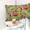 thumbnail image 6 of Disketp Pillow Covers Cartoon Fire Truck Pattern Throw Pillow Case Cushion Covers,Cushion For Bedroom,Couch,Home-14"X20", 6 of 9