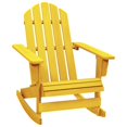thumbnail image 1 of vidaXL Garden Adirondack Rocking Chair Solid Fir Wood Yellow, 1 of 3