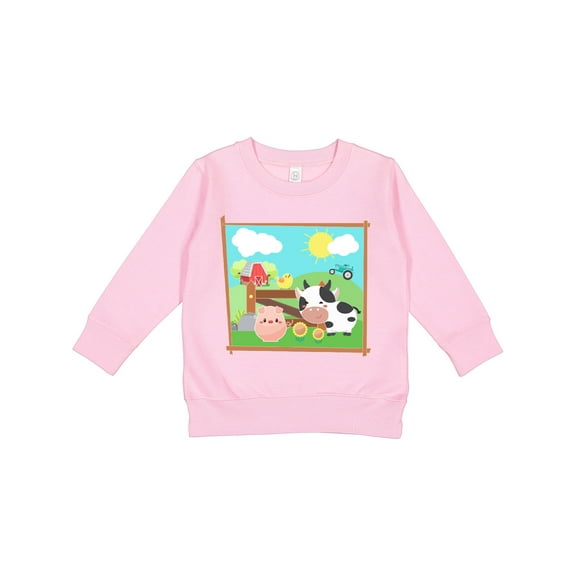 Inktastic Farm Animals with Cow, Chick and Pig Toddler Sweatshirt