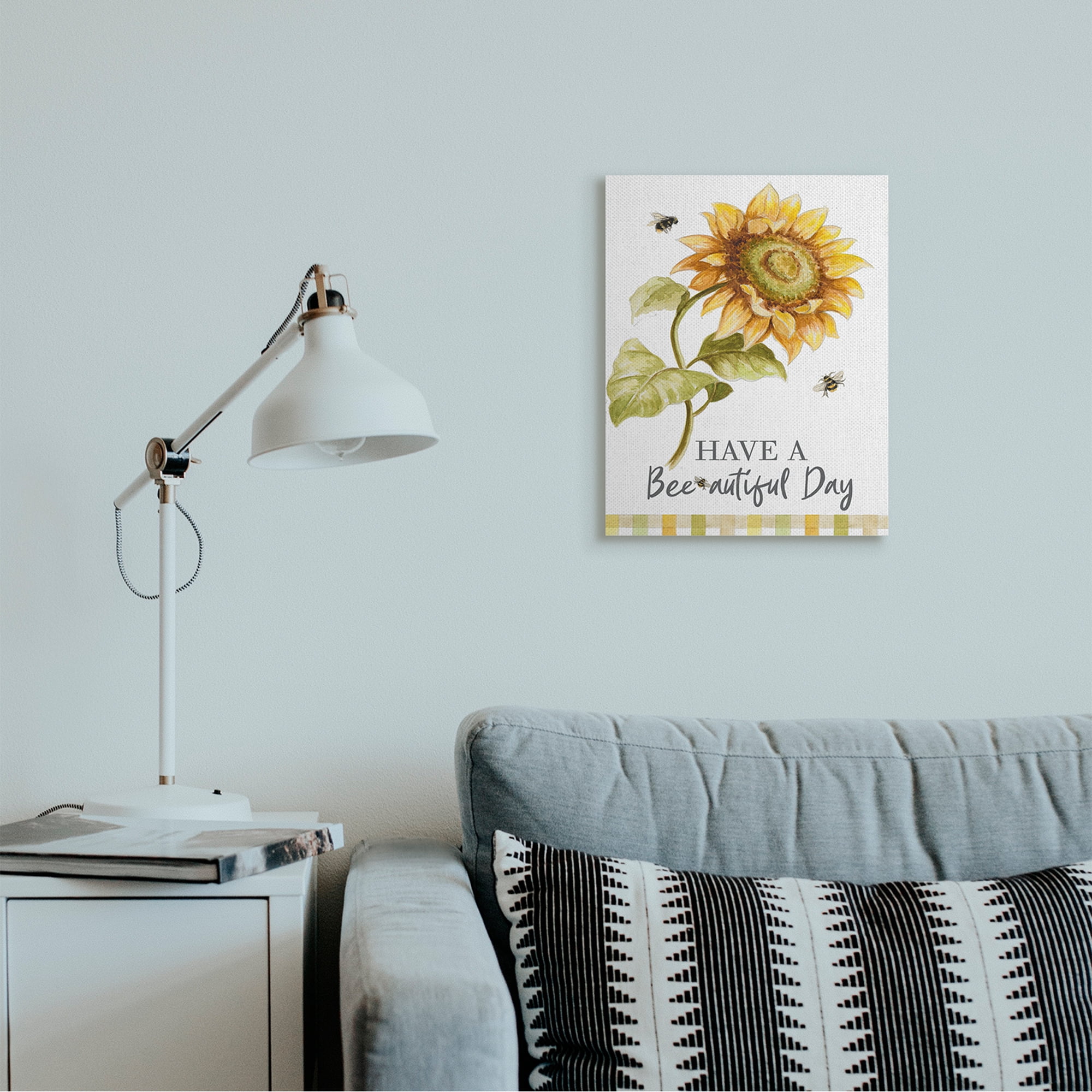 Stupell Industries Have a Beautiful Day Country Bee Pun Sunflower Canvas Wall Art by Patricia Pinto