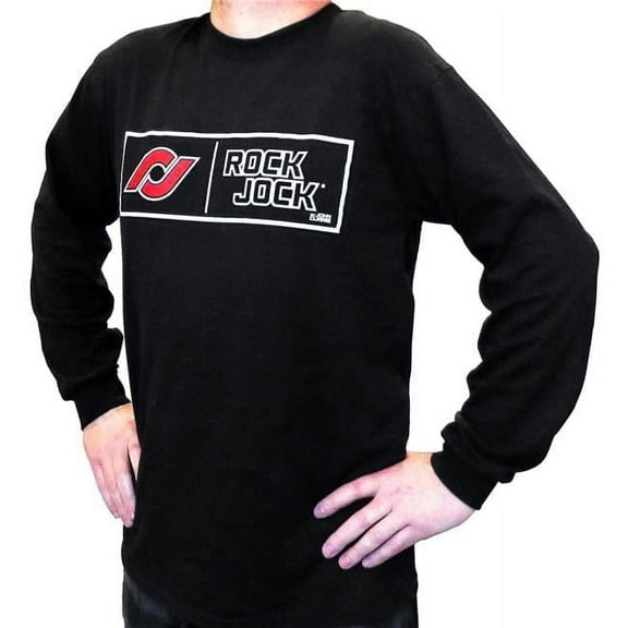 RockJock RJ-711007-XL Men Long Seeve Shirt, Black - Extra Large