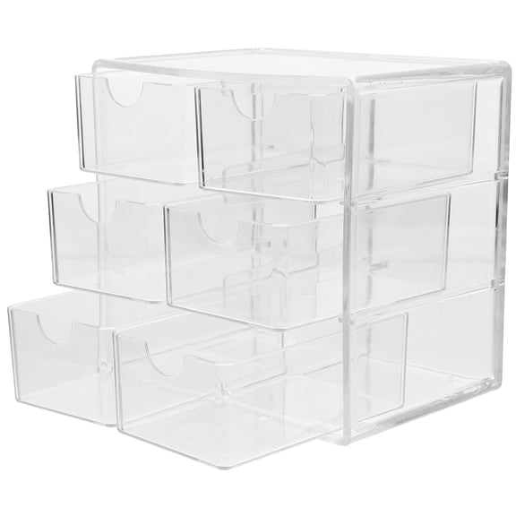 COSMOBETTY Clear Makeup Organizer Drawers Simple Design 1Pack 4.72X4.72X3.54In