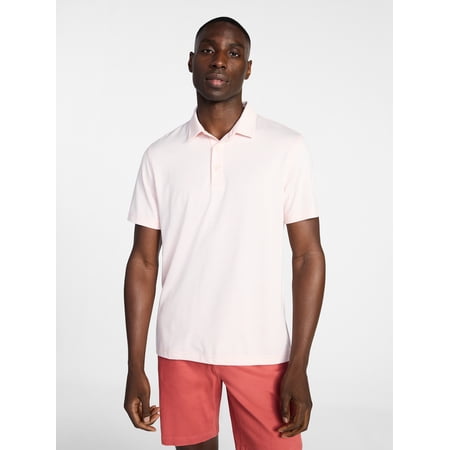 George Men's & Big Men's Relaxed Fit Short Sleeve Stretch Polo Shirt, Sizes S-5XL