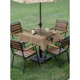 thumbnail image 5 of Square Outdoor Tablecloth with Umbrella Hole Black Tree Outside Table Cloth Waterproof Patio Table Cover Birds Vintage Farmhouse Brown Zipper Tablecloths for Picnic Party Camping 54x54 Inch, 5 of 8