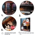 thumbnail image 3 of Designart "Magical Melody on Floral Piano II" Music Framed Wall Art - Vintage Yellow Music Piano Living Room Framed Canvas Art, 3 of 6