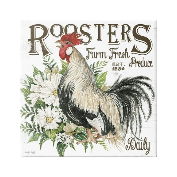 Stupell Industries Farm Fresh Produce Phrase Botanical & Floral Painting Gallery Wrapped Canvas Print Wall Art, 36 x 36