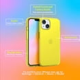 for iPhone 15 Plus, Neon Yellow Clear Protective Case, TPU and