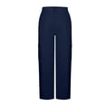 thumbnail image 4 of MAIHAN Womens Wide Leg Pants Cargo Pants for Women High Waisted Baggy Wide Leg Stretchy Y2K Streetwear Black Cargo Pants Women with Pockets(Dark Blue,L), 4 of 6