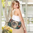thumbnail image 5 of FORMRS Womens Shoulder Bag with Chain Strap Clutch Purse Cute Tote Handbag, Flowers and Cat, 5 of 7