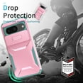 thumbnail image 3 of for Google Pixel 8 Case, Heavy Duty Case with Camera Lens Sliding Cover, Shockproof Dropproof Non-Slip Military Grade Full Body Rugged Protection Cover Case for Google Pixel 8, Pink, 3 of 7