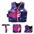 thumbnail image 5 of LIIPEE Girls Buoyancy Life Jacket Summer Cute Cartoon Printed Sleeveless Zipper Coast Guard Approved Life Vest Girl Classic Beach Life Vest Bathing Suit,Purple,6-8 Years, 5 of 7