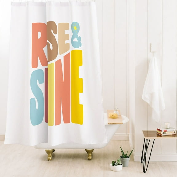 Society6 Phirst Rise And Shine Sun Shower Curtain 71" x 74"