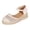 Beige, variant on Platform Espadrilles for Women Closed Toe Woven Wedge Sandals Breathable Hollow out Upper Comfy Arch Support Footbed Ankle Strap Beach Shoes Silver Size 7.5