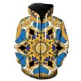 thumbnail image 1 of Sudadera con capucha y cremallera de lujo con cadena dorada para hombre, estilo Harajuku, con estampado 3D, gran oferta 2024, camisetas divertidas y geniales para adolescentes, unisex, de gran tamaño., 1 of 6