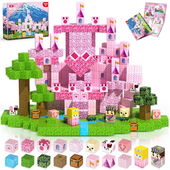 Bloques de construcción magnéticos Magneverse 100PCS Princess Castle