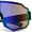 Black Green - Blue Mirror, variant on Oversized Mens Color Mirror Rimless Shield Plastic MTB Sport Sunglasses White Yellow - Yellow Mirror