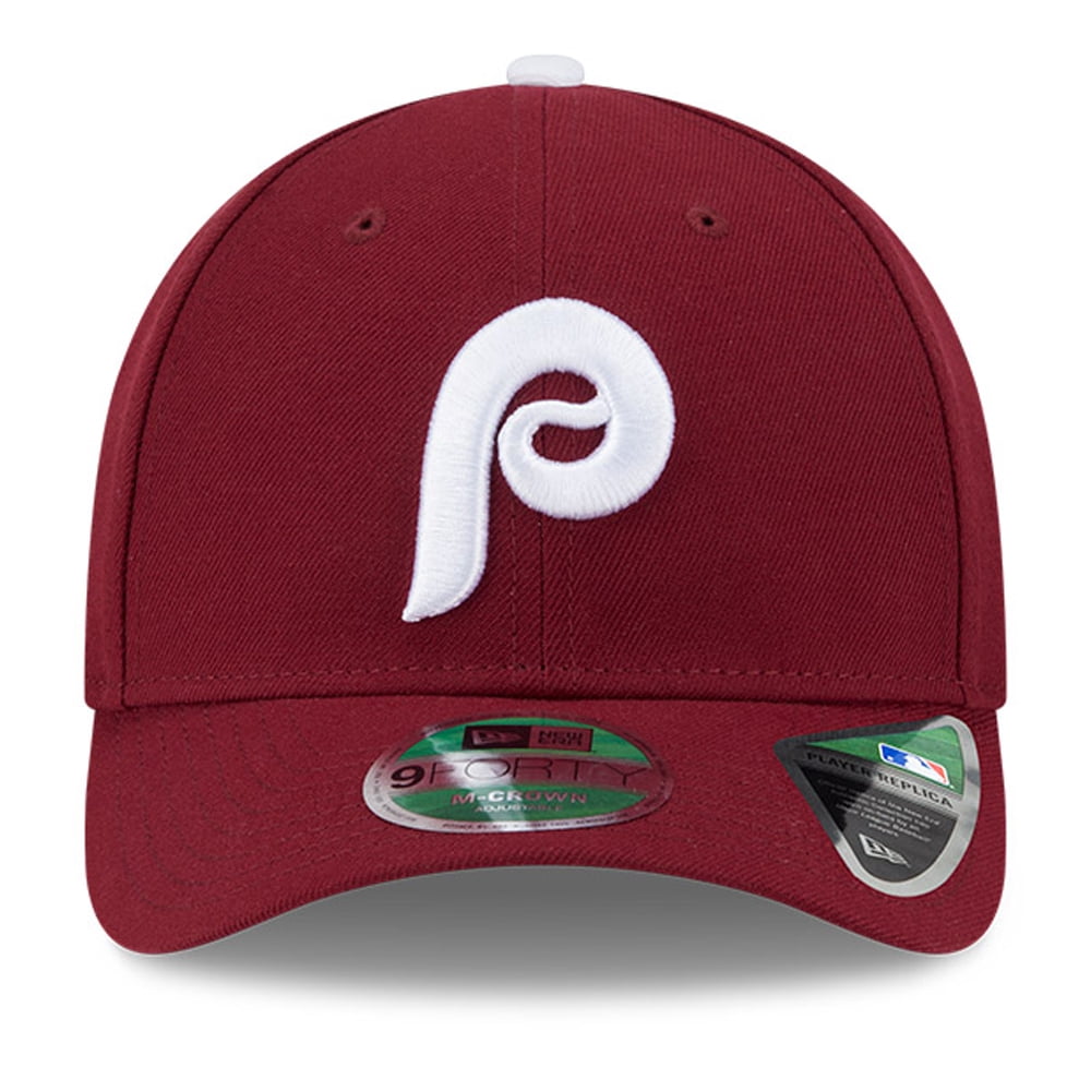Men's New Era  Burgundy Philadelphia Phillies Player Replica 9FORTY Adjustable Hat