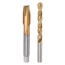Uxcell M10 x 1.5 Spiral Point Thread Tap 8.5mm Drill Bit Set High Speed Steel Titanium Plated