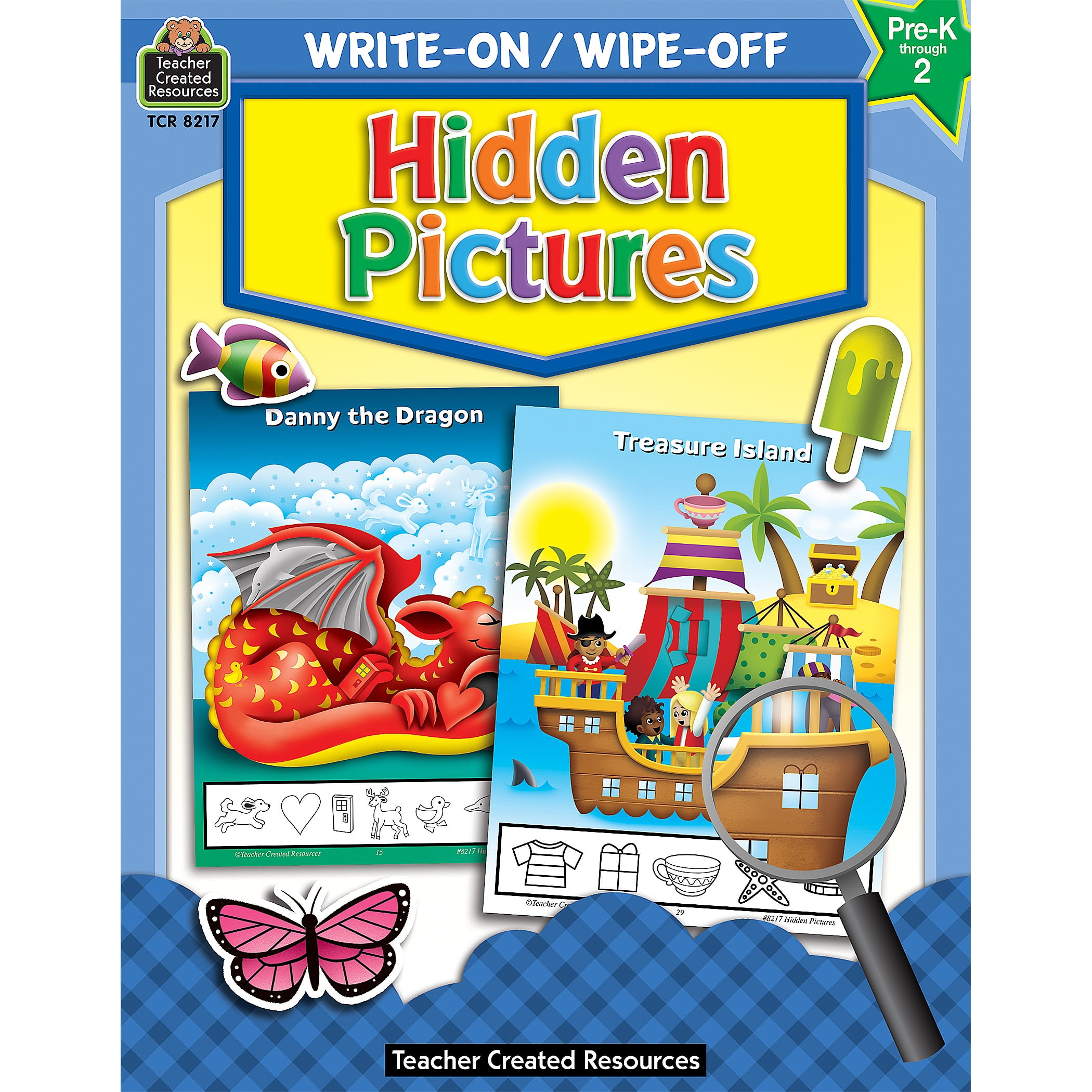 Teacher Created Resources Early Learning Essentials Write & Wipe Activity Book Kit  Literacy, Math, and Fine Motor Skills