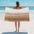 thumbnail image 3 of Beach Towel Brown White Bath Pool Towels Ombre Abstract Absorbent Beach Towel Soft Large Quick Dry Lightweight Camping Travel Sports Yoga Gym Swim Towels for Adult 35x70 Inch, 3 of 9