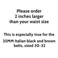 thumbnail image 2 of Beep Free® 1 1/8" Top Grain Black Leather Belt | Size 46-48 |Airport Security Checkpoint Friendly | Metal Free | Nickel Free | Hypoallergenic | TSA-Friendly | Metal Detection Friendly, 2 of 7