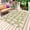 DarkKhaki White, variant on Blue Leaves Outdoor Rug 3x5 Ft - Reversible Patio Rug Outdoor Camping Rugs, Farmhouse Pastoral Spring Leaf Branch Washable Indoor Outdoor Area Rugs, Non-Slip Outdoor Carpet Runner for Deck/Porch